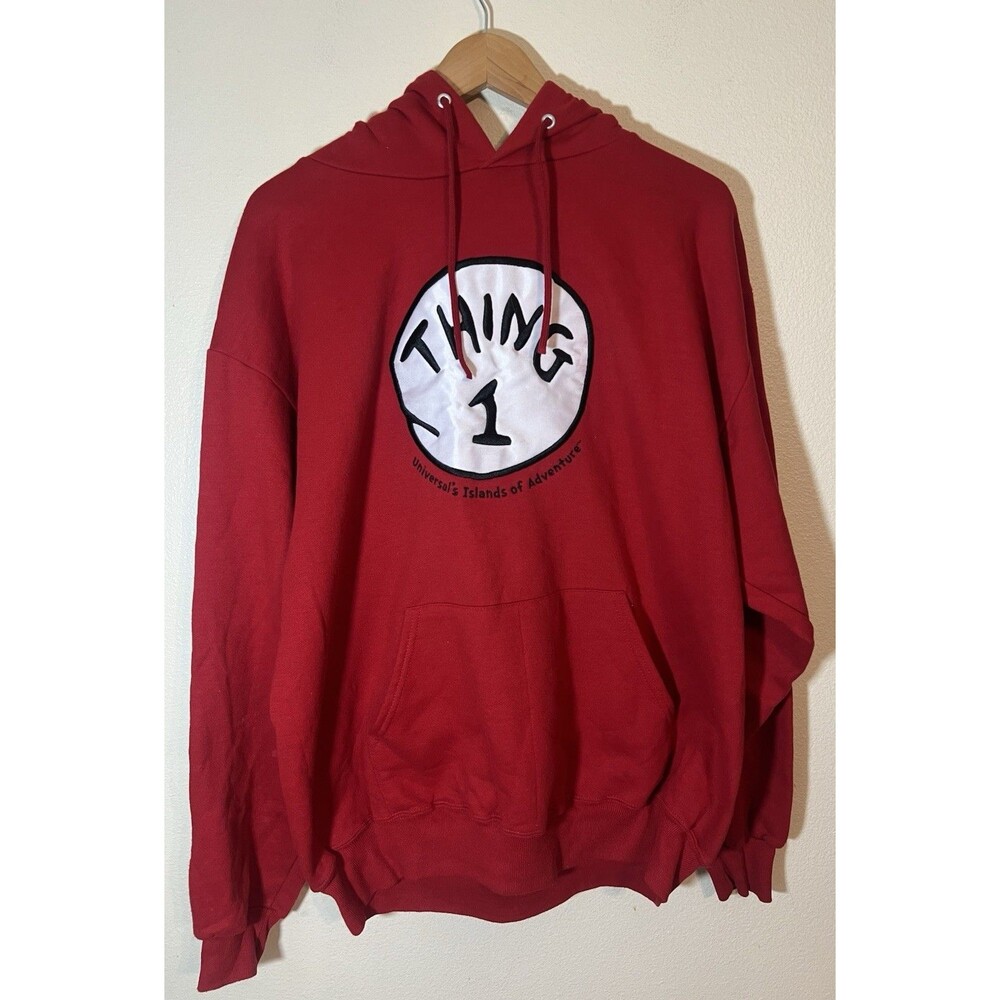Universal Studio THING 1 Adult Hoodie - red - Size Large